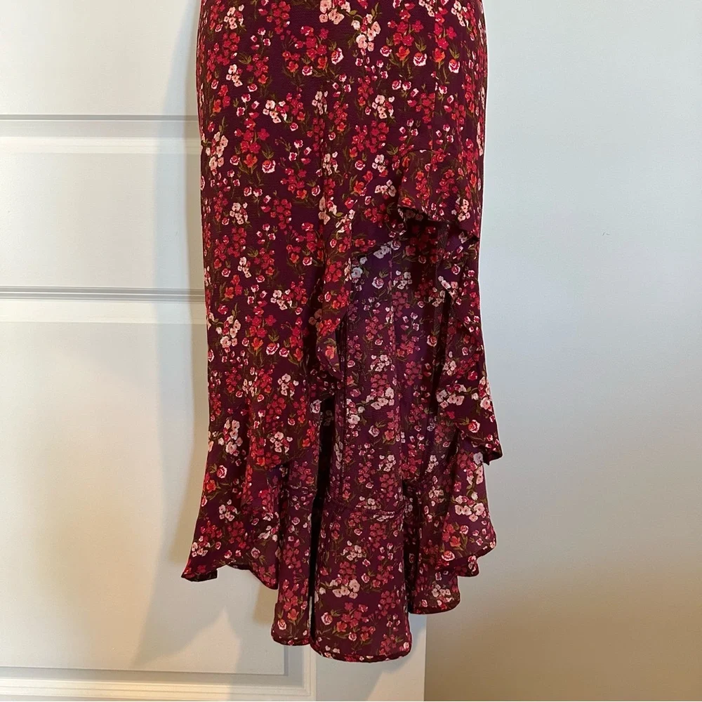 Crystal Doll Red Floral Dress Size Small
